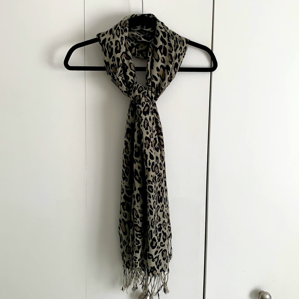 Nicole Marciano Leopard Print Scarf